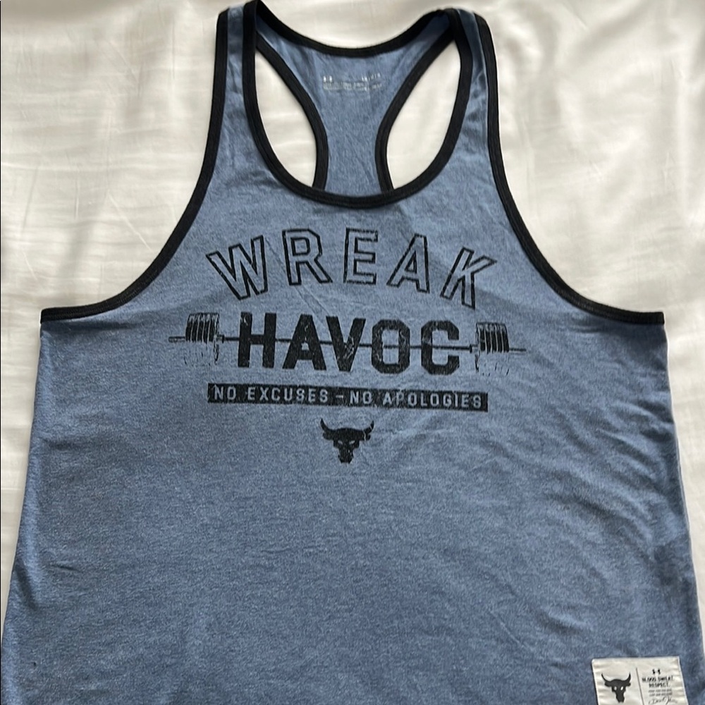 Under Armour Team Rock Blue Athletic Tank Top with Racerback Design